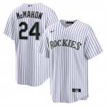Camiseta Beisbol Hombre Colorado Rockies Ryan McMahon Primera Replica Blanco