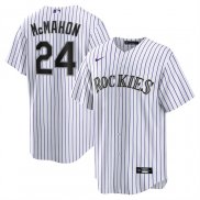 Camiseta Beisbol Hombre Colorado Rockies Ryan McMahon Primera Replica Blanco