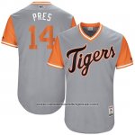 Camiseta Beisbol Hombre Detroit Tigers 2017 Little League World Series Alex Presley Gris Camiseta Beisbol Hombre Detroit Tigers 2017 Little League World Series Alex Presley Gris
