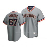 Camiseta Beisbol Hombre Detroit Tigers Jose Cisnero Cooperstown Collection Road Gris