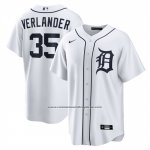 Camiseta Beisbol Hombre Detroit Tigers Justin Verlander Primera Replica Blanco