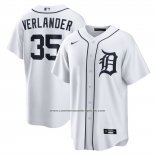 Camiseta Beisbol Hombre Detroit Tigers Justin Verlander Primera Replica Blanco