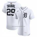 Camiseta Beisbol Hombre Detroit Tigers Tarik Skubal Primera Elite Blanco