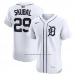 Camiseta Beisbol Hombre Detroit Tigers Tarik Skubal Primera Elite Blanco