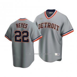 Camiseta Beisbol Hombre Detroit Tigers Victor Reyes Cooperstown Collection Road Gris