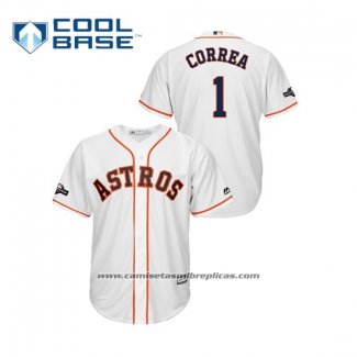 Camiseta Beisbol Hombre Houston Astros Carlos Correa Cool Base Blanco