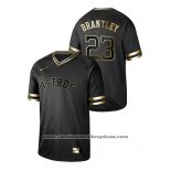 Camiseta Beisbol Hombre Houston Astros Michael Brantley 2019 Golden Edition Negro