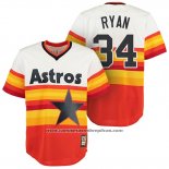 Camiseta Beisbol Hombre Houston Astros Nolan Ryan Naranja Cooperstown Classic