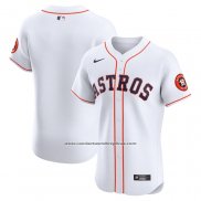 Camiseta Beisbol Hombre Houston Astros Primera Vapor Premier Elite Patch Blanco