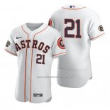 Camiseta Beisbol Hombre Houston Astros Roberto Clemente Day Autentico Blanco