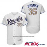 Camiseta Beisbol Hombre Kansas City Royals 35 Eric Hosmer Blanco 2017 Flex Base