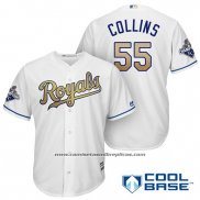 Camiseta Beisbol Hombre Kansas City Royals Campeones 55 Tim Collins Cool Base Oro