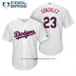 Camiseta Beisbol Hombre Los Angeles Dodgers 2017 Estrellas y Rayas Adrian Gonzalez Blanco Cool Base