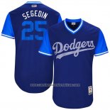 Camiseta Beisbol Hombre Los Angeles Dodgers 2017 Little League World Series Rob Segedin Azul