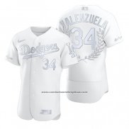 Camiseta Beisbol Hombre Los Angeles Dodgers Fernando Valenzuela Awards Collection NL Cy Young Blanco