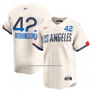 Camiseta Beisbol Hombre Los Angeles Dodgers Jackie Robinson 2024 City Connect Limited Crema