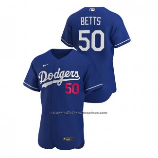 Camiseta Beisbol Hombre Los Angeles Dodgers Mookie Betts Authentic 2020 Alterno Azul