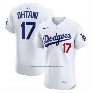 Camiseta Beisbol Hombre Los Angeles Dodgers Shohei Ohtani Primera Elite Blanco2