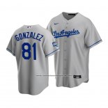 Camiseta Beisbol Hombre Los Angeles Dodgers Victor Gonzalez 2020 Replica Road Gris