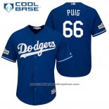 Camiseta Beisbol Hombre Los Angeles Dodgers Yasiel Puig Cool Base Azul