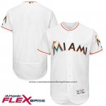 Camiseta Beisbol Hombre Miami Marlins Blank Blanco Flex Base Autentico Collection
