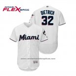 Camiseta Beisbol Hombre Miami Marlins Derek Dietrich Flex Base Autentico Collection Primera 2019 Blanco