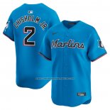 Camiseta Beisbol Hombre Miami Marlins Jazz Chisholm Jr. Alterno Limited Azul