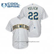 Camiseta Beisbol Hombre Milwaukee Brewers Christian Yelich Cool Base Alterno Blanco