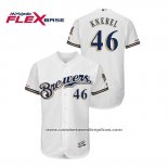 Camiseta Beisbol Hombre Milwaukee Brewers Corey Knebel Autentico Flex Base Blanco