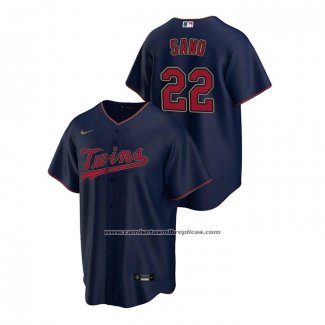 Camiseta Beisbol Hombre Minnesota Twins Miguel Sano 2020 Replica Alterno Azul