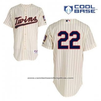 Camiseta Beisbol Hombre Minnesota Twins Miguel Sano 22 Crema Alterno Cool Base