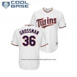 Camiseta Beisbol Hombre Minnesota Twins Robbie Grossman Cool Base Primera Blanco
