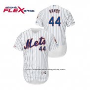 Camiseta Beisbol Hombre New York Mets A.j. Ramos 150th Aniversario Patch Autentico Flex Base Blanco
