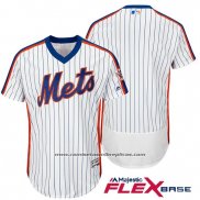 Camiseta Beisbol Hombre New York Mets Blanco Flex Base