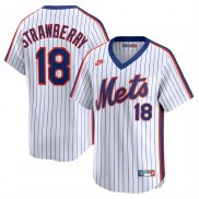 Camiseta Beisbol Hombre New York Mets Darryl Strawberry Throwback Cooperstown Collection Limited Blanco