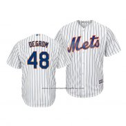 Camiseta Beisbol Hombre New York Mets Jacob Degrom 48 Blanco Primera Cool Base