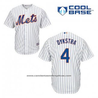 Camiseta Beisbol Hombre New York Mets Lenny Dykstra 4 Blanco Primera Cool Base