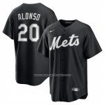 Camiseta Beisbol Hombre New York Mets Pete Alonso Lights Out Replica Negro
