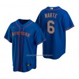 Camiseta Beisbol Hombre New York Mets Starling Marte Replica Alterno Azul
