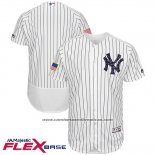 Camiseta Beisbol Hombre New York Yankees 2017 Estrellas y Rayas Blanco Flex Base