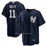 Camiseta Beisbol Hombre New York Yankees Anthony Volpe Big Tall Alterno Replica Negro