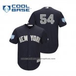Camiseta Beisbol Hombre New York Yankees Aroldis Chapman Cool Base Alterno Entrenamiento de Primavera 2019 Azul