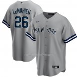 Camiseta Beisbol Hombre New York Yankees DJ LeMahieu Road Replica Gris
