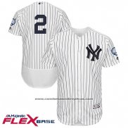 Camiseta Beisbol Hombre New York Yankees Derek Jeter Blanco Primera Retirement Flex Base