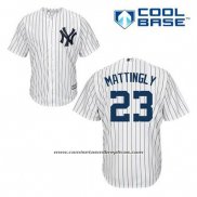 Camiseta Beisbol Hombre New York Yankees Don Mattingly 23 Blanco Primera Cool Base