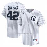 Camiseta Beisbol Hombre New York Yankees Mariano Rivera Cooperstown Collection Limited Blanco