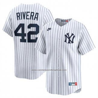 Camiseta Beisbol Hombre New York Yankees Mariano Rivera Cooperstown Collection Limited Blanco