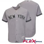 Camiseta Beisbol Hombre New York Yankees Mets Autentico Collection Gris Flex Base