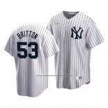Camiseta Beisbol Hombre New York Yankees Zack Britton Cooperstown Collection Primera Blanco