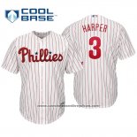 Camiseta Beisbol Hombre Philadelphia Phillies Bryce Harper Cool Base Primera Blanco
